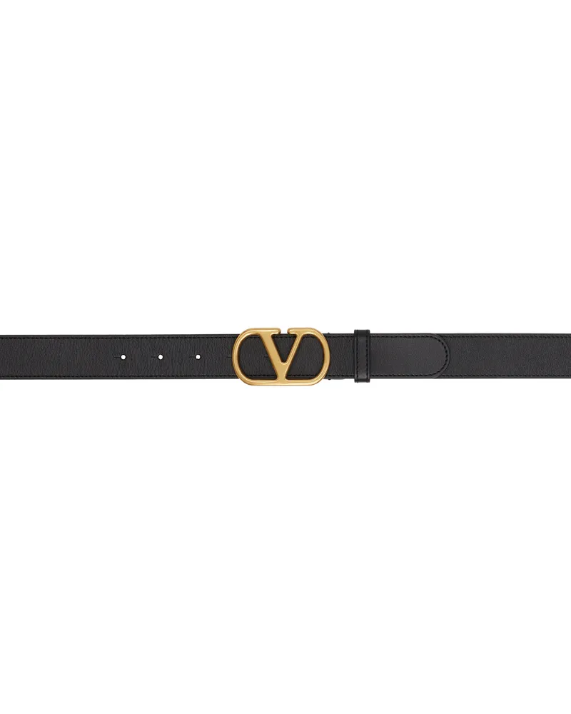 Valentino Garavani Black VLogo Signature Belt 0no