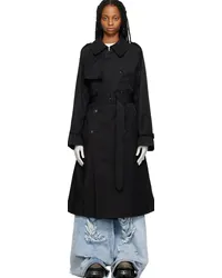 VETEMENTS Black Double-Breasted Trench Coat Black