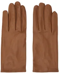 Dries van Noten Tan Soft Leather Gloves Tan