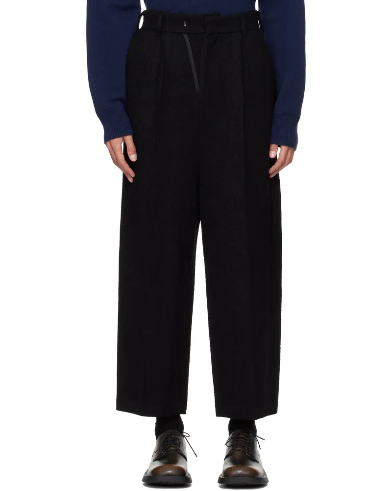 Adererror Black Brushed Trousers Noir