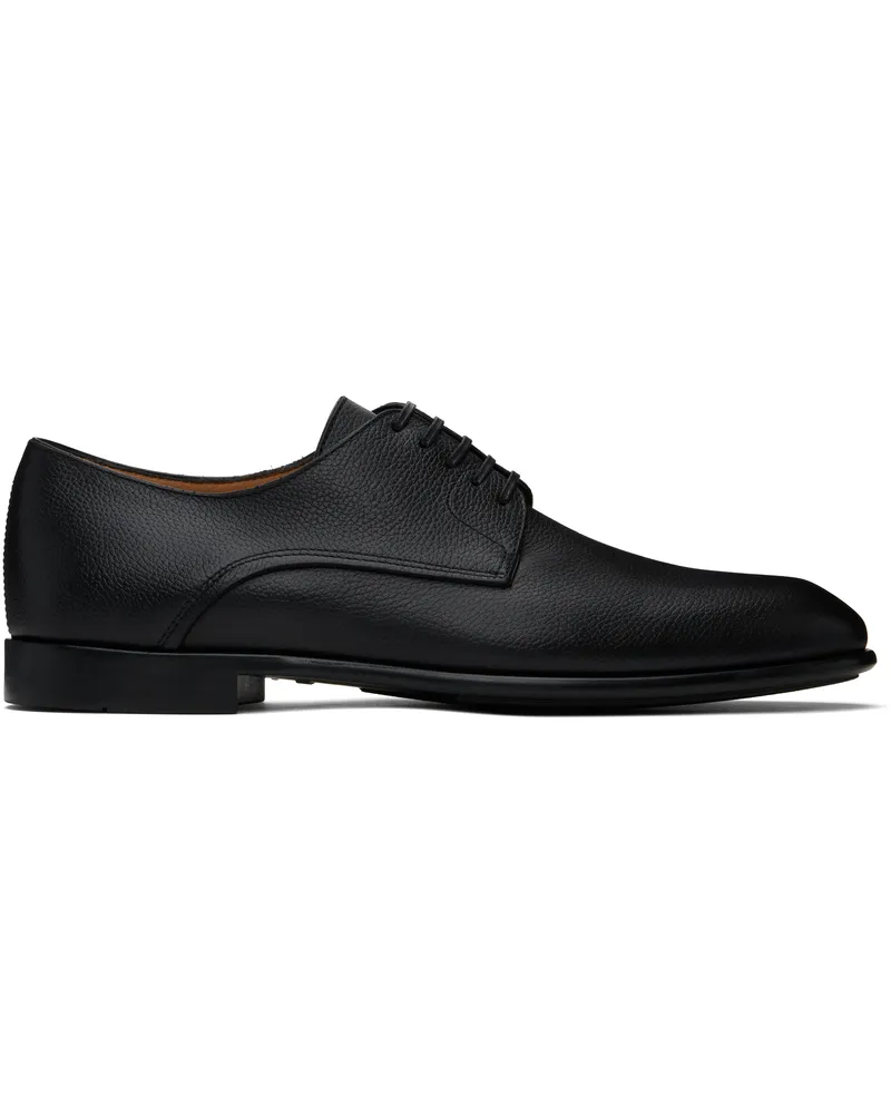 Ferragamo Black Two Tone Derbys Nero