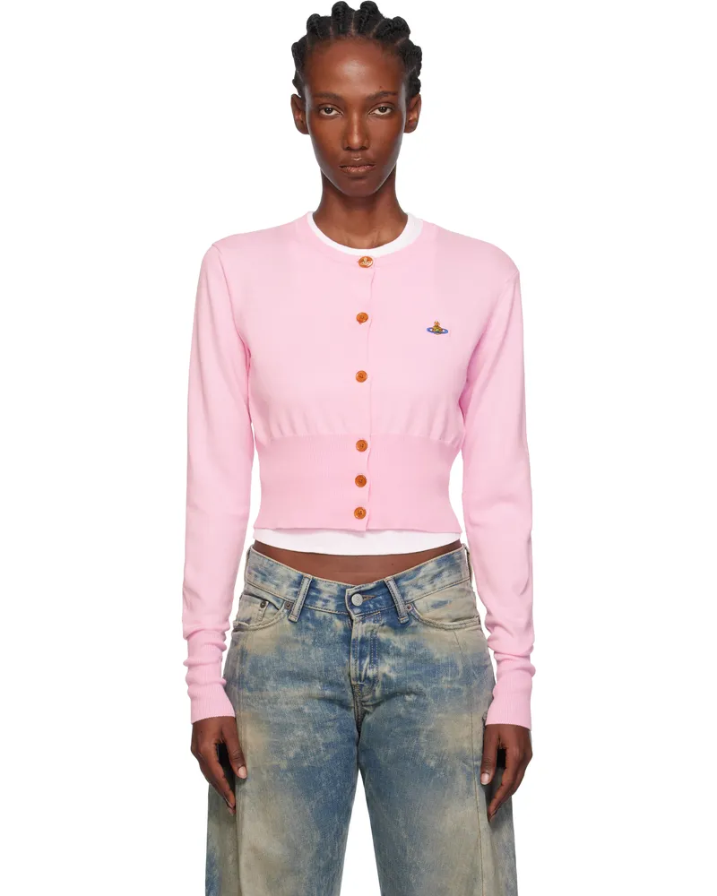 Vivienne Westwood Pink Bea Cropped Cardigan G401