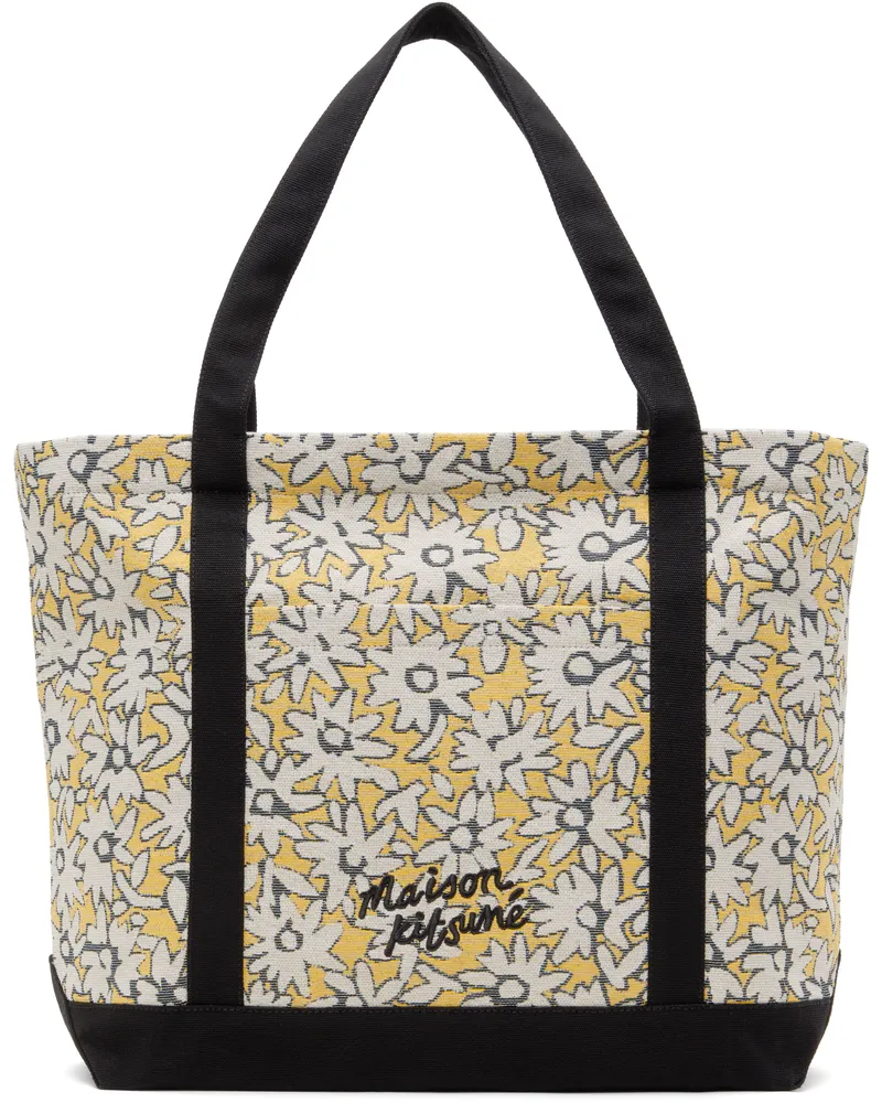 Kitsuné Yellow Daisy Field Large Jacquard Tote 0198