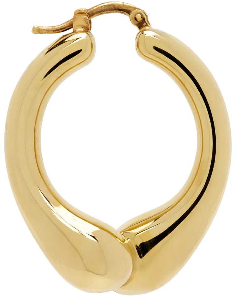 Jil Sander Gold Twisted Single Earring 713