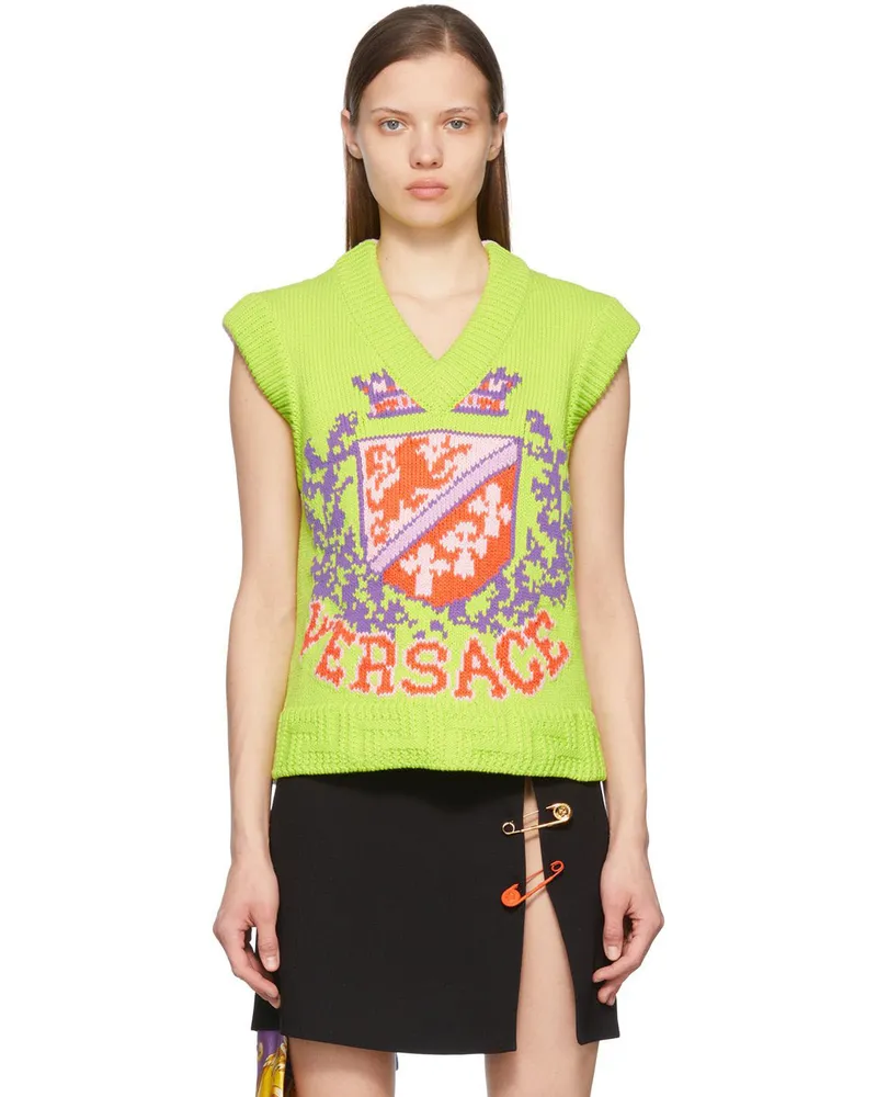 Versace Green & Pink Cotton Vest 6x110
