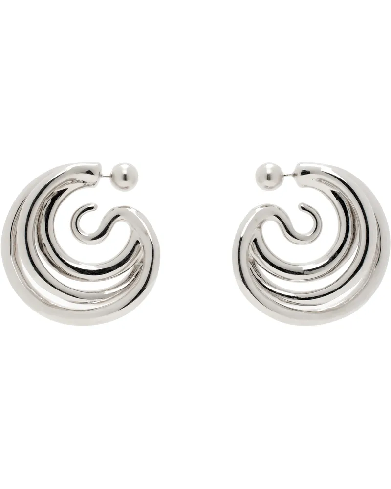 PANCONESI Silver Triptych Medium Earrings Copper