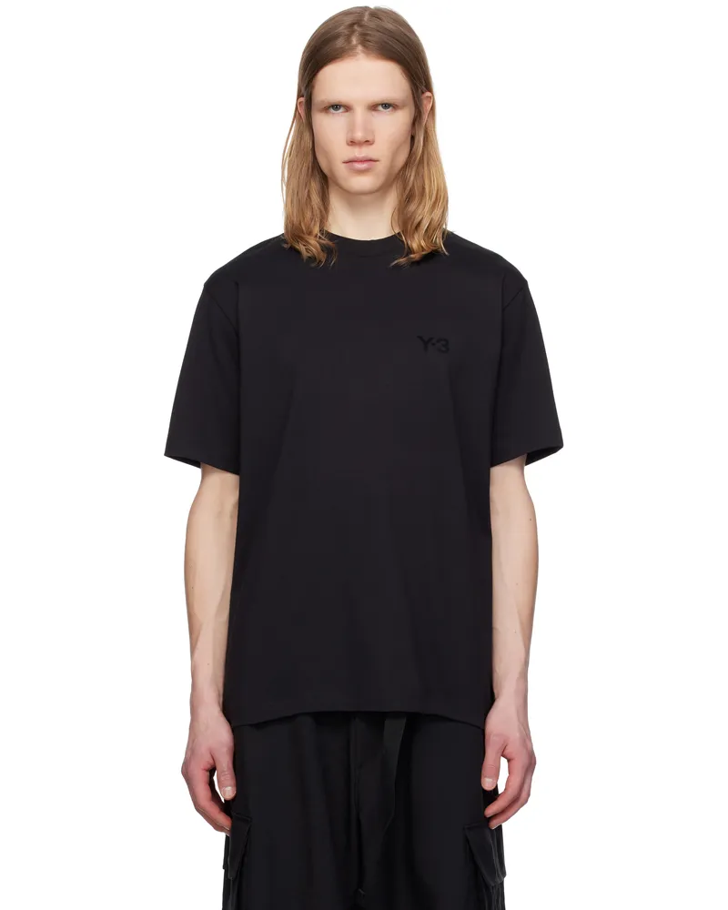 Y-3 Black Regular Short Sleeve T-shirt Black