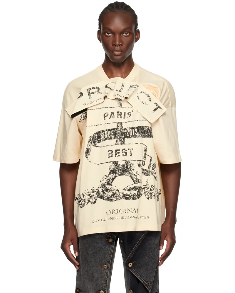 Y/PROJECT Beige Velcro 'Paris' Best' T-Shirt Light