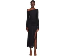 Black Monette Asym Maxi Dress