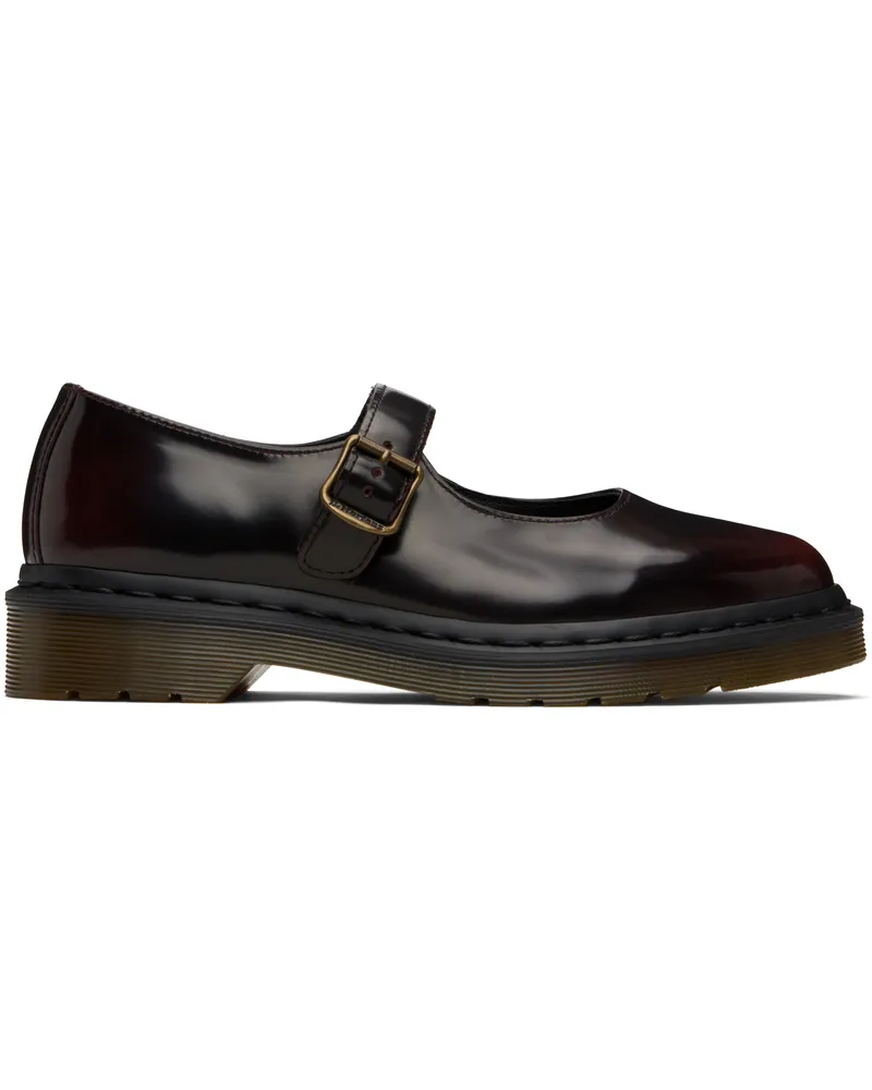 Dr.Martens Burgundy Elphie Mary Jane Loafers Cherry