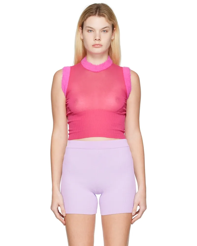 Jacquemus Pink 'La Maille Ascosu' Tank Top 430