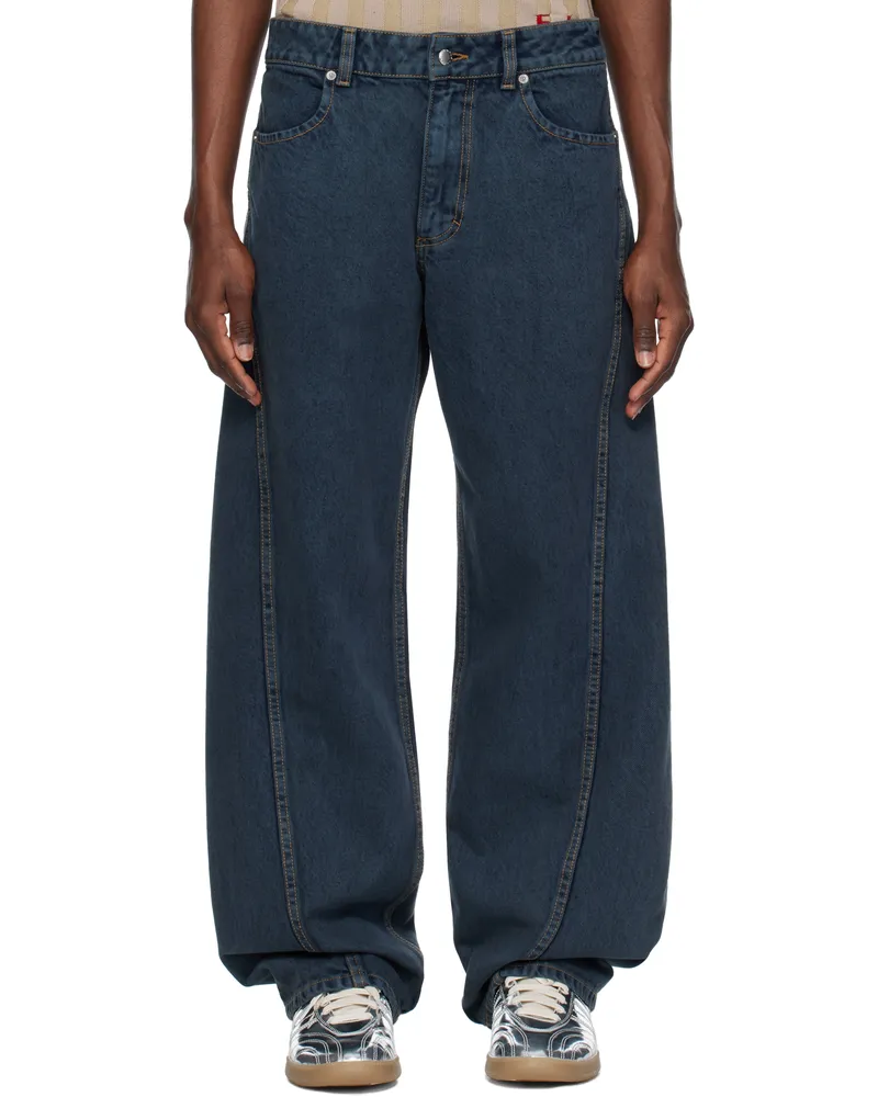 Eckhaus Latta Blue Bend Jeans Pewter