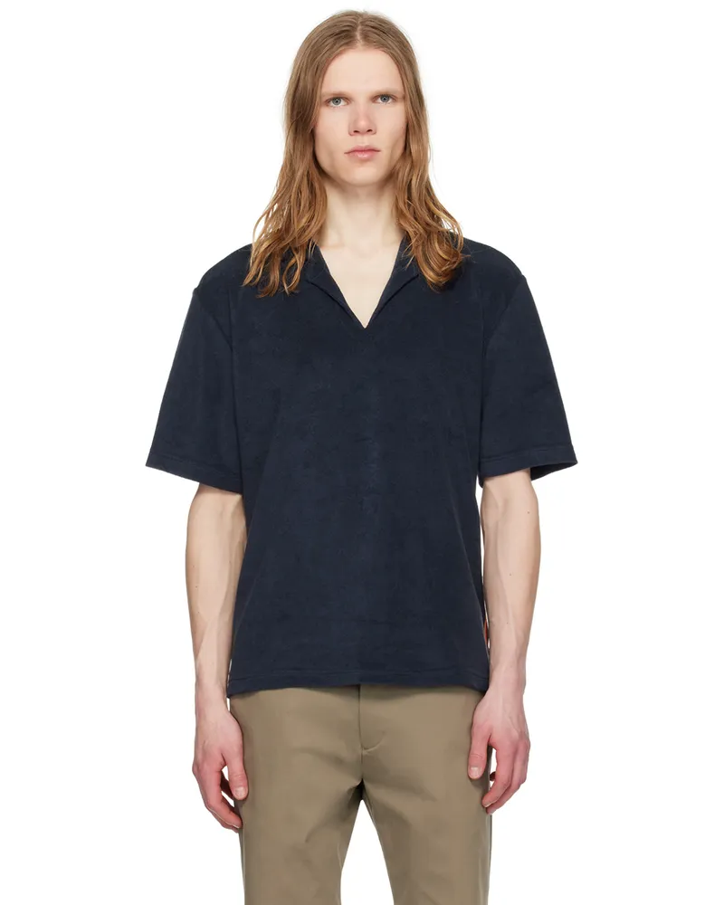 Paul Smith Navy Artist Stripe Polo 48