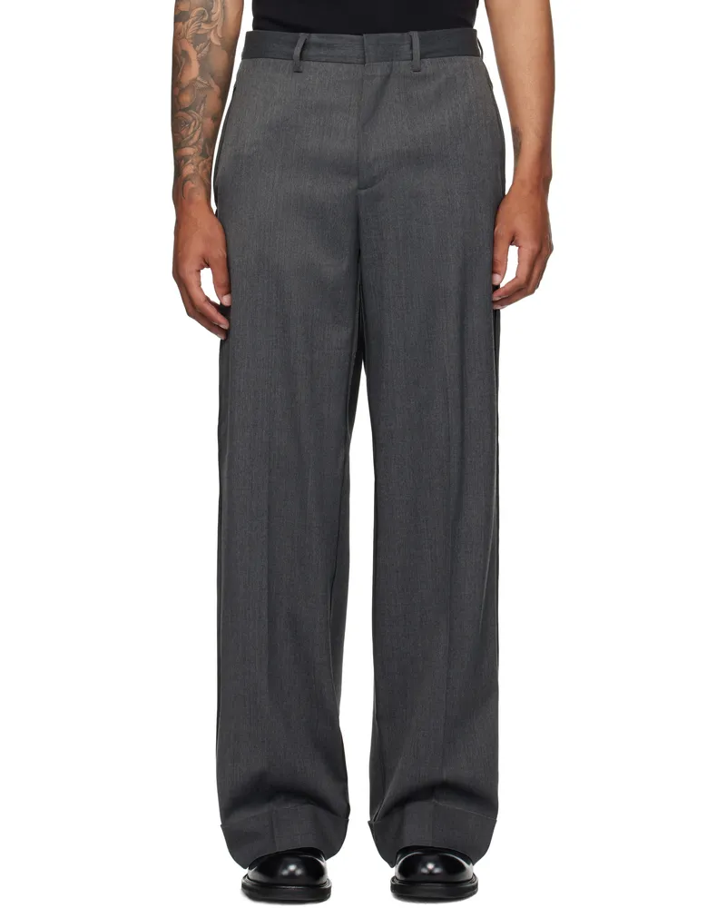Maison Margiela Gray Rolled Cuff Trousers 860m