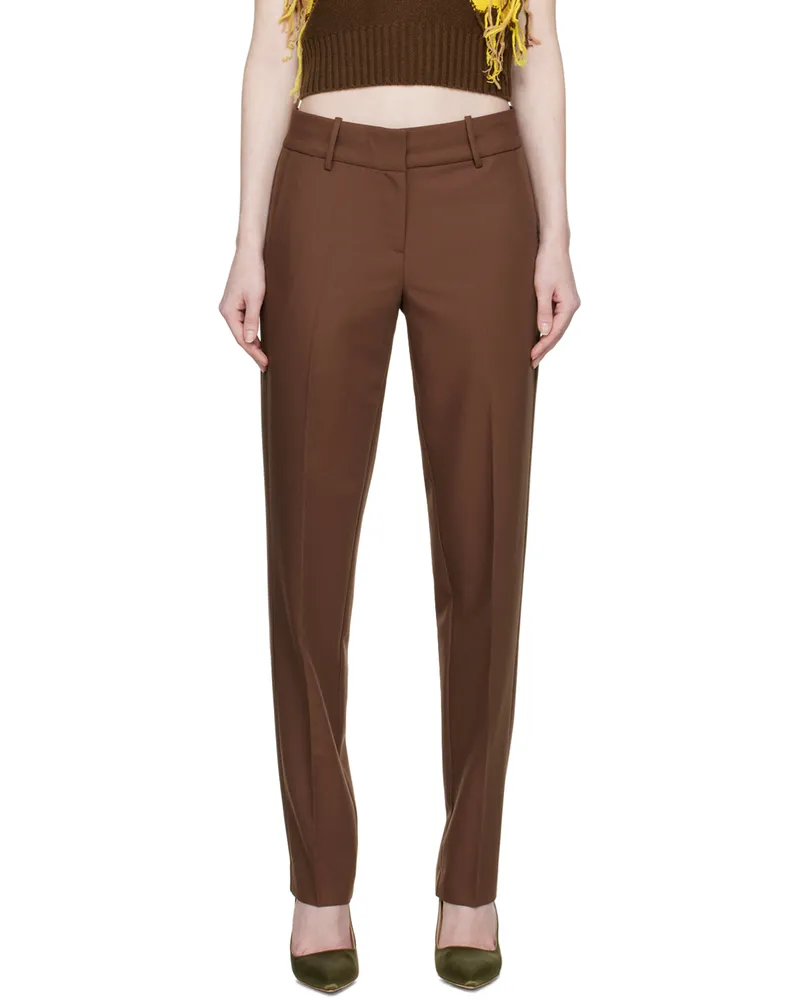 Wynn Hamlyn Brown Partner Trousers Dark