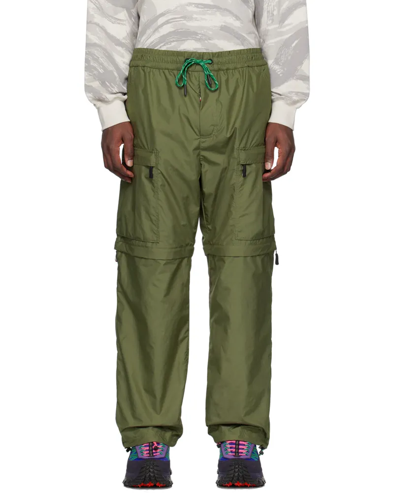 Moncler Khaki Zip Panel Cargo Pants 891