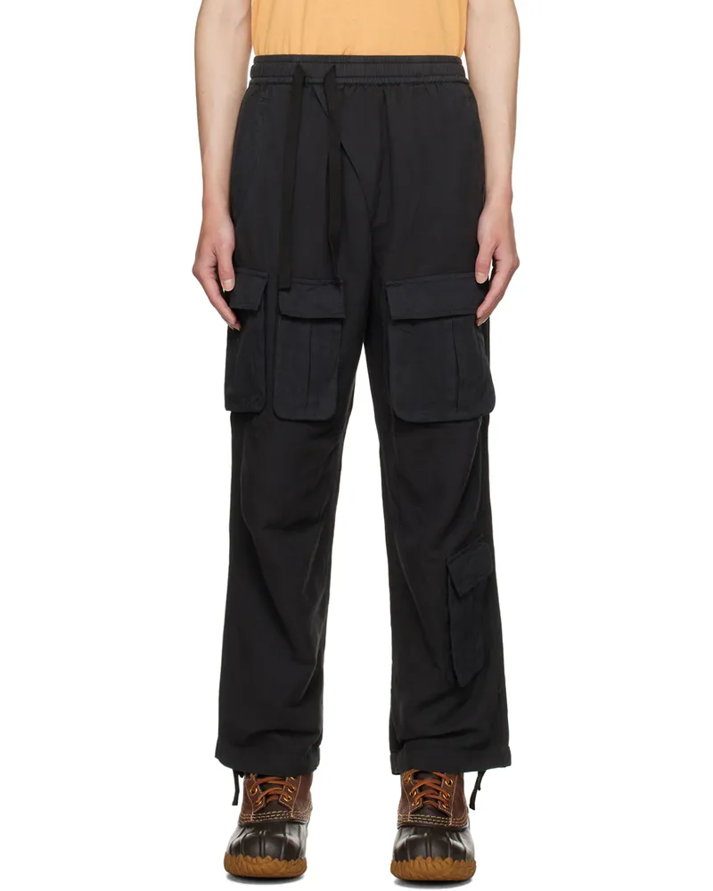 maharishi Black Asym Cargo Pants Black