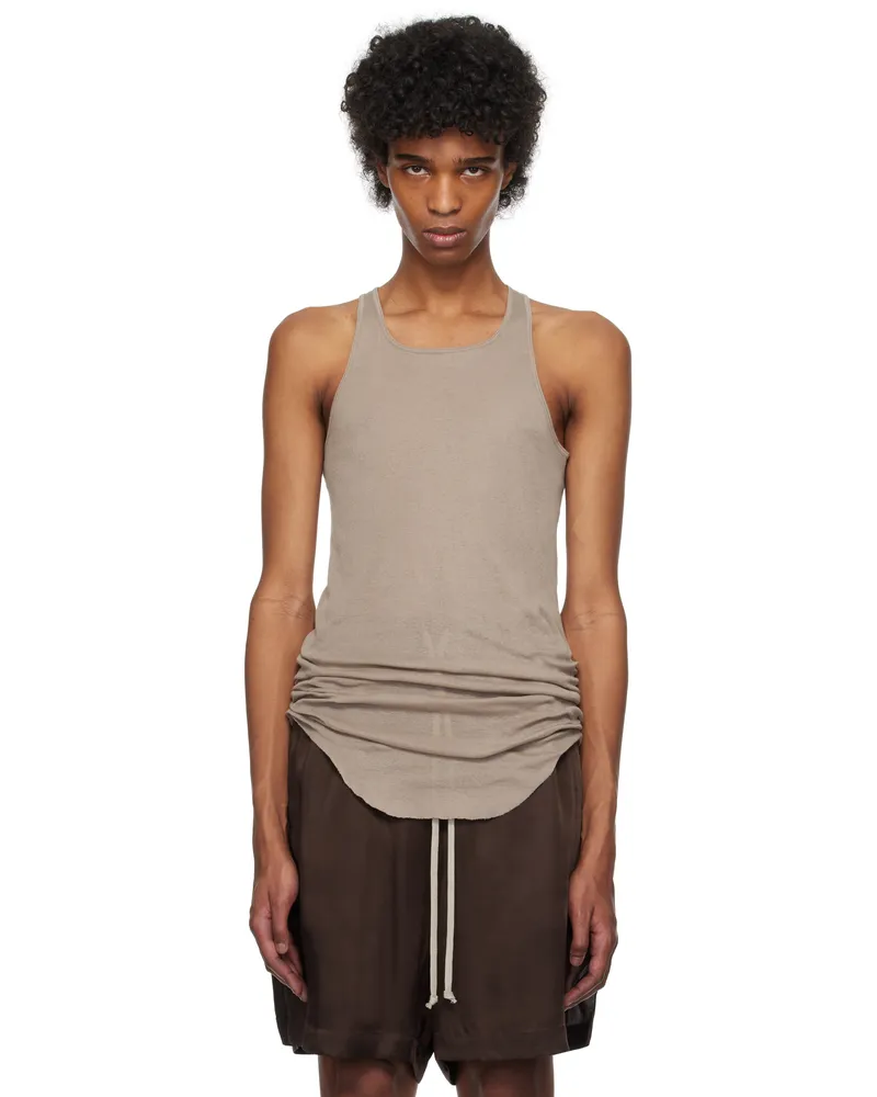 Rick Owens Taupe Hollywood Basic Rib Tank Top 64