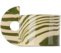 Green & White Ceramic Mug