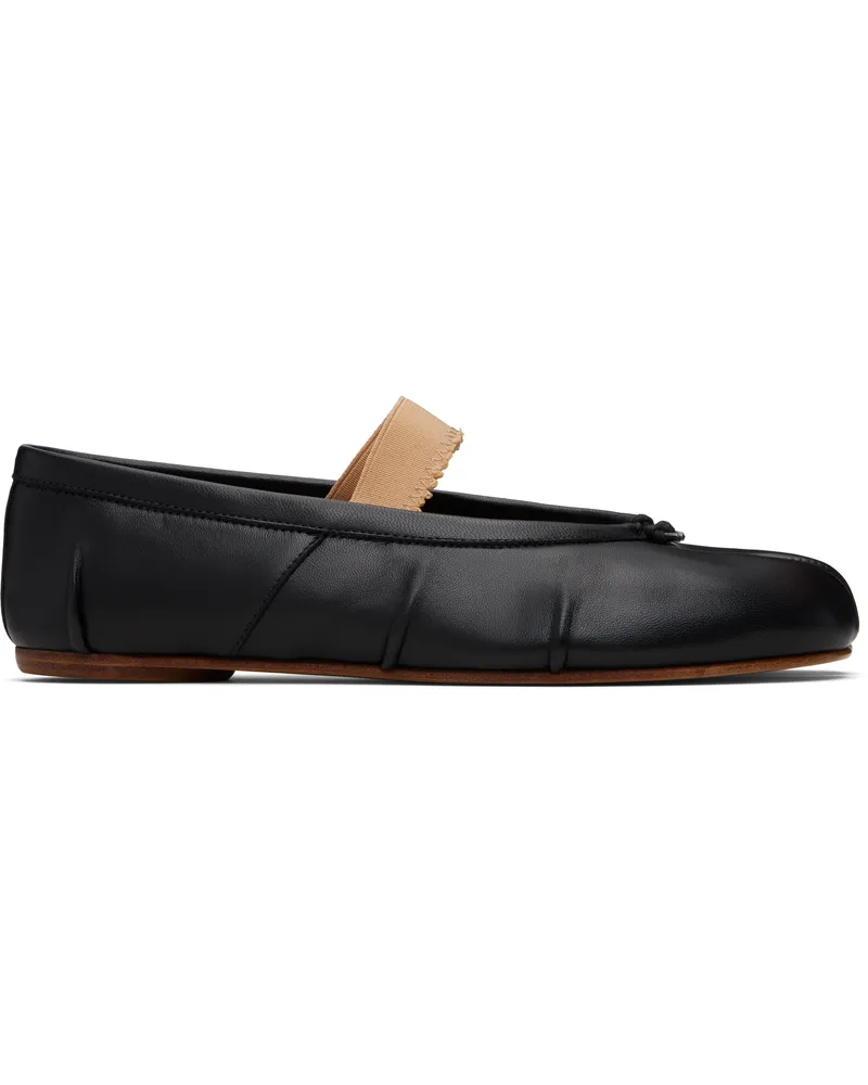 Maison Margiela Black Tabi Elastic Band Ballerina Flats Ha334