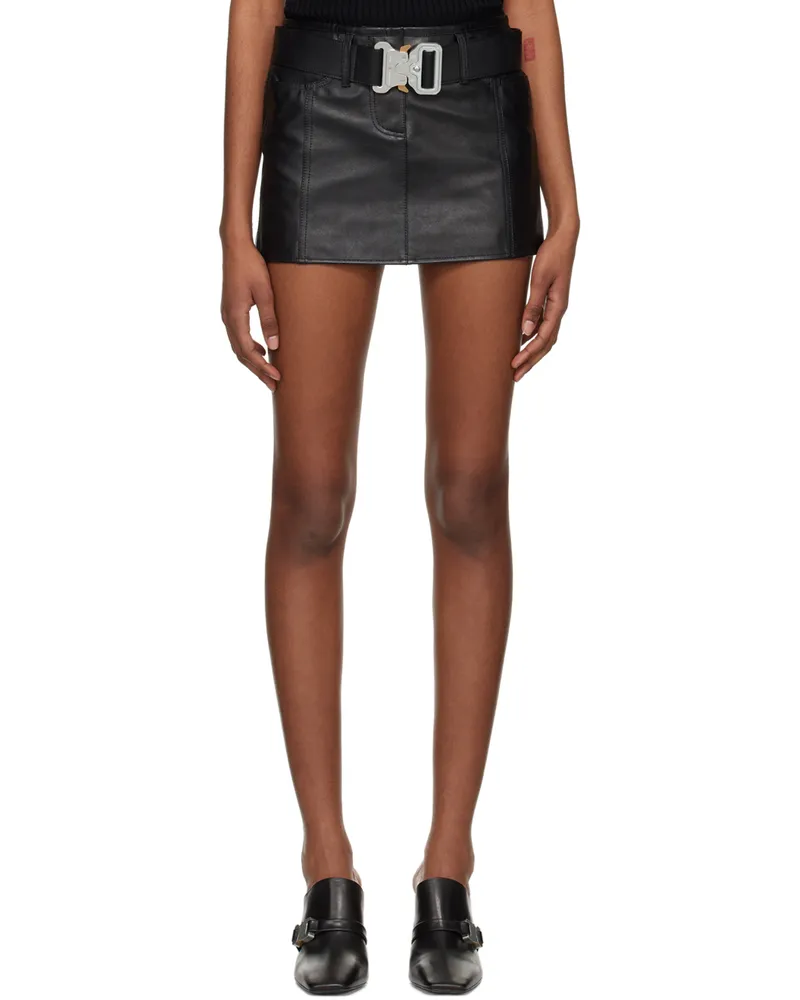 1017 ALYX 9SM Black Belted Leather Miniskirt Blk0001