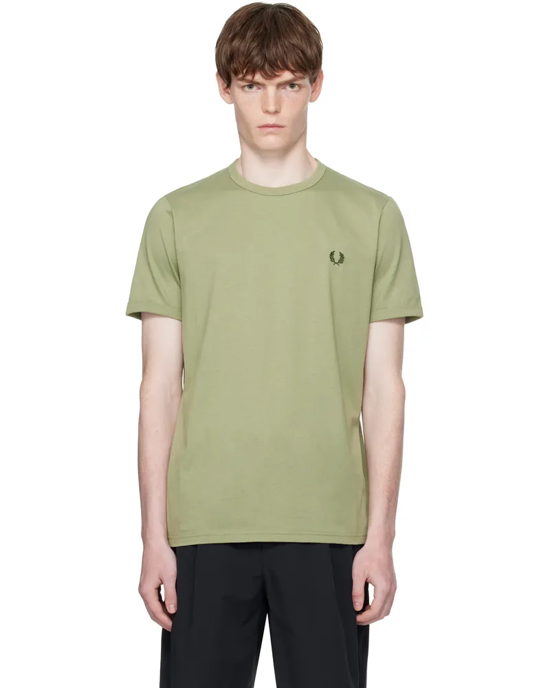 Fred Perry Khaki Ringer T-shirt X88olive