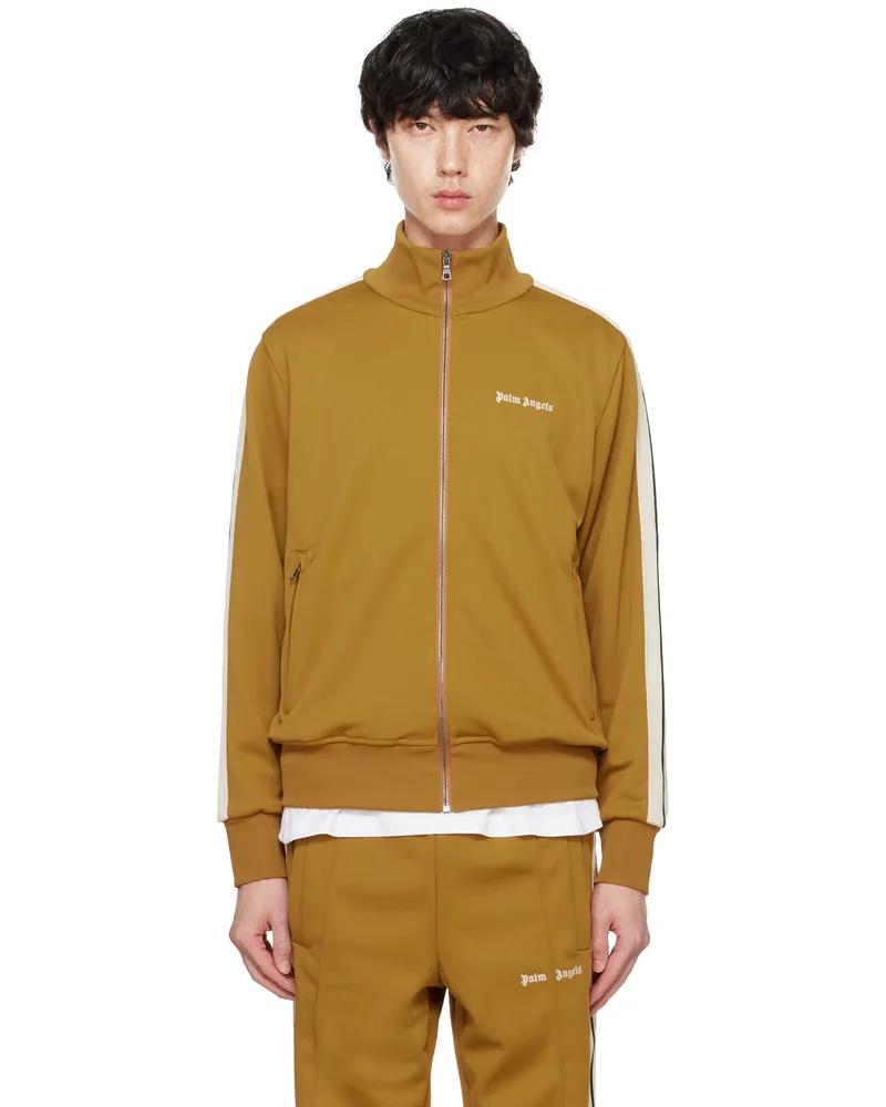 Palm Angels Tan Classic Logo Track Jacket Golden