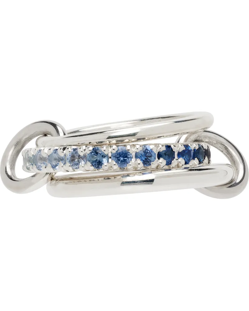 Spinelli Kilcollin Petunia Blue Ombré Ring Silver