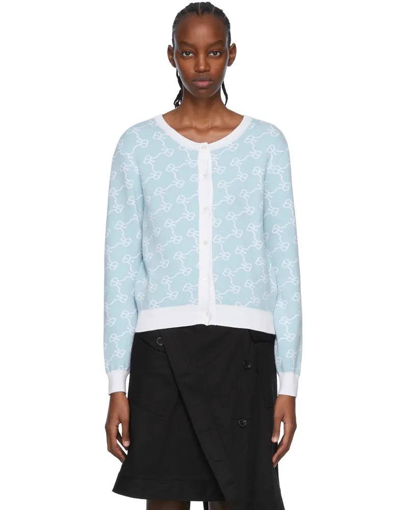Rokh Blue Viscose Cardigan 29lightbluewhiteembl