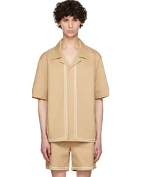 COMMAS Tan Braided Cord Shirt Beige