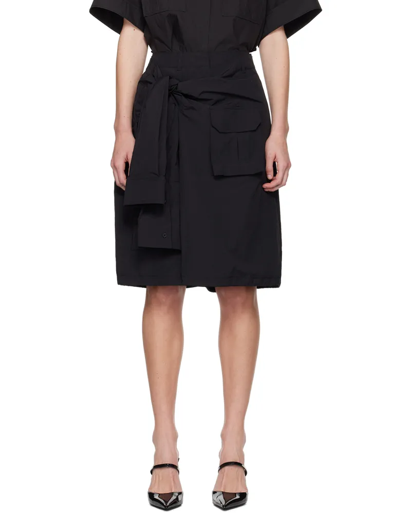 JUUN.J Black Self-Tie Shorts Black