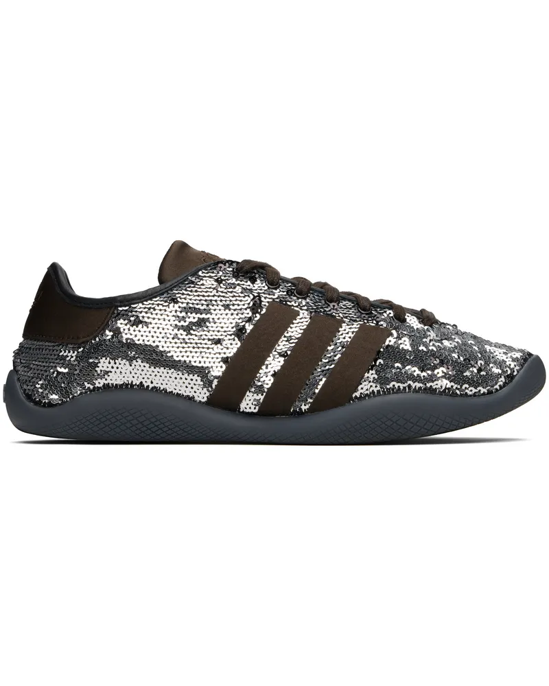 Wales Bonner Silver & Brown adidas Originals Edition Lo Pro Sequin Sneakers Cblack