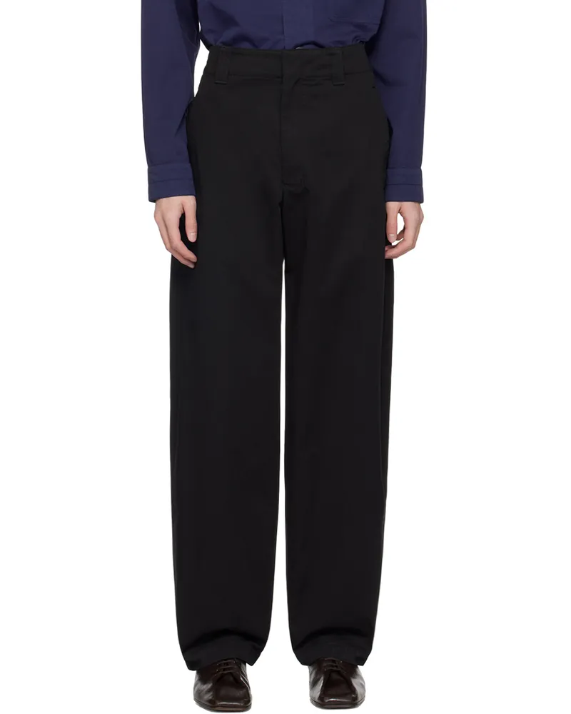 Christophe Lemaire Black Maxi Trousers Bk999