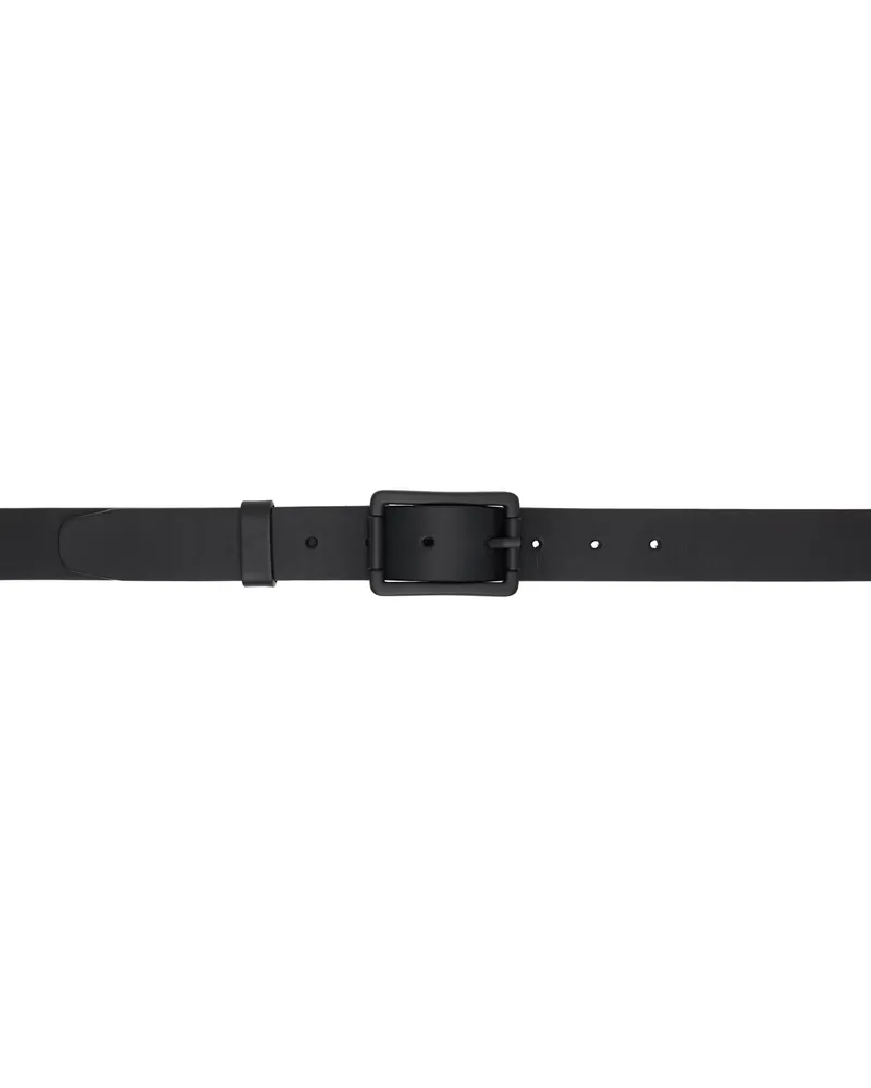 Studio Nicholson Black Leather Belt Black