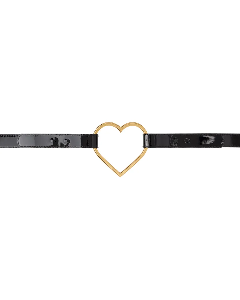 Blumarine Black Heart Belt N0990