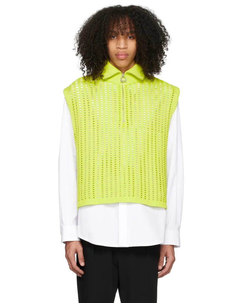 Wooyoungmi Yellow Half-Zip Vest Fresh