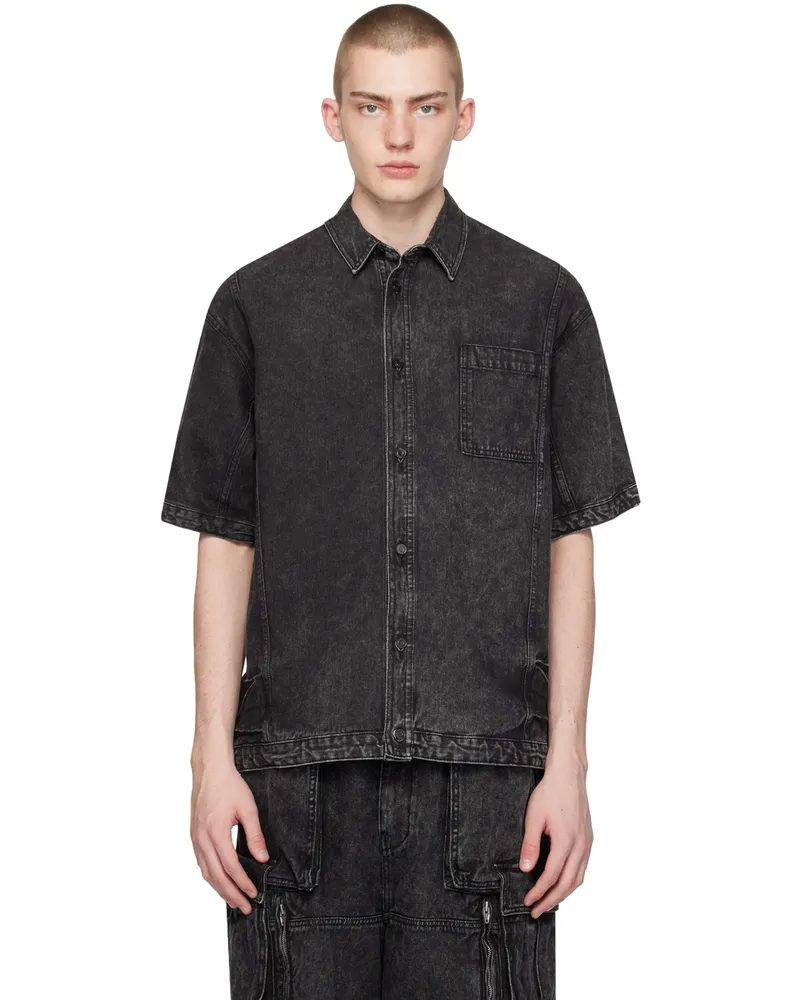 JUUN.J Black Faded Denim Shirt 5