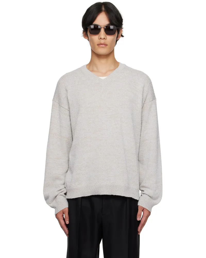 Maison Margiela Beige V-Neck Sweater 003f
