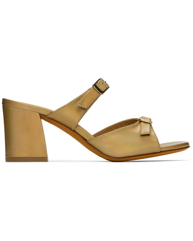 Maryam Nassir Zadeh Gold Una Heeled Sandals Luxor