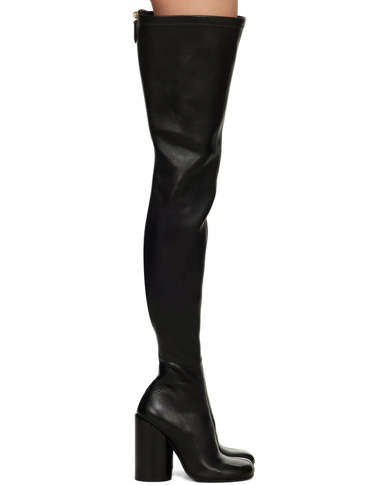 Burberry Black Zip Tall Boots Black