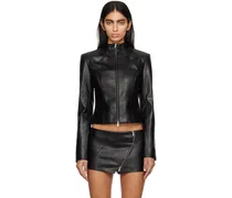 Black Ubala Faux-Leather Jacket