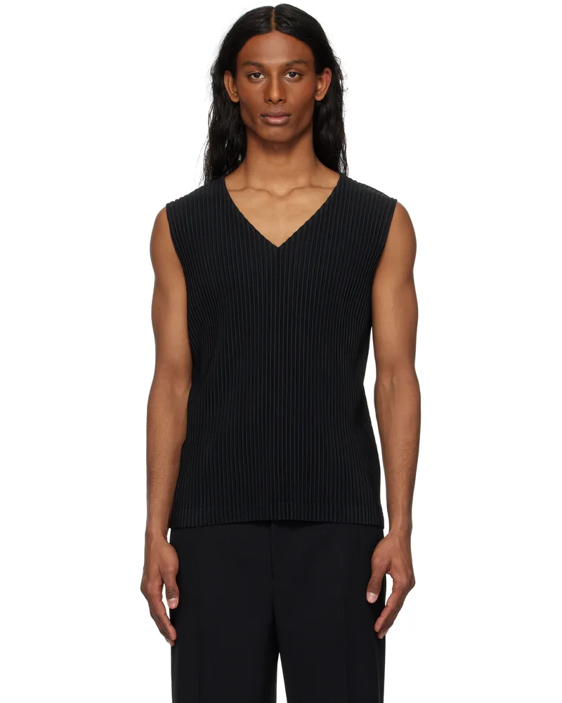 Issey Miyake Black Basics Tank Top 15-black