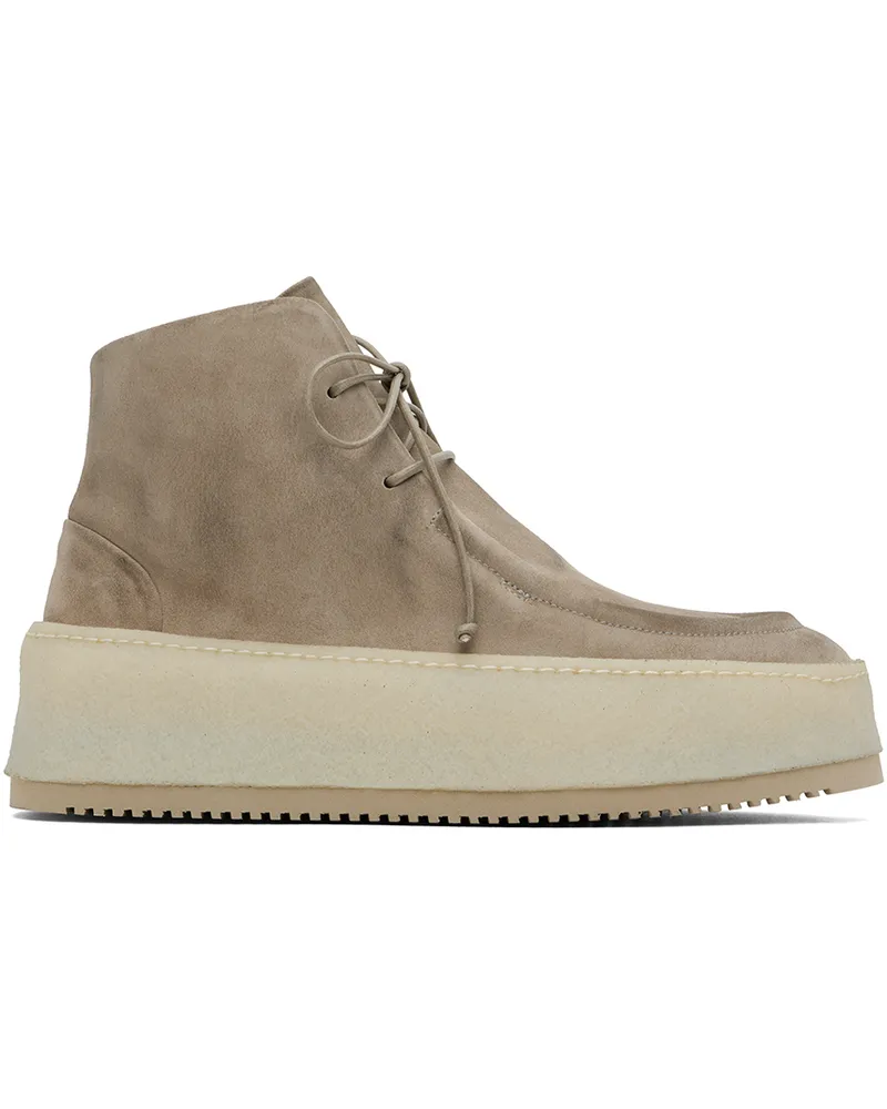 Marsèll Gray Parapana Lace Up Ankle Boots Clay