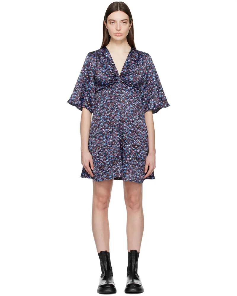 Ganni Black Floral Minidress 099