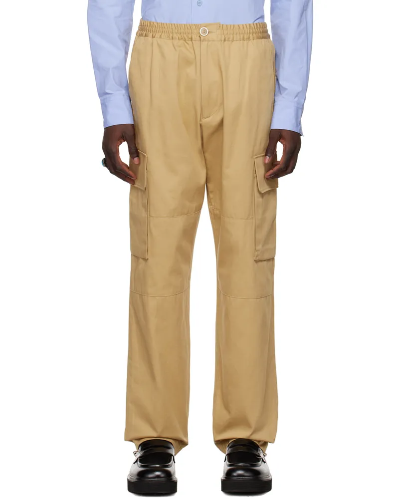 Marni Beige Drawstring Cargo Pants 00m02