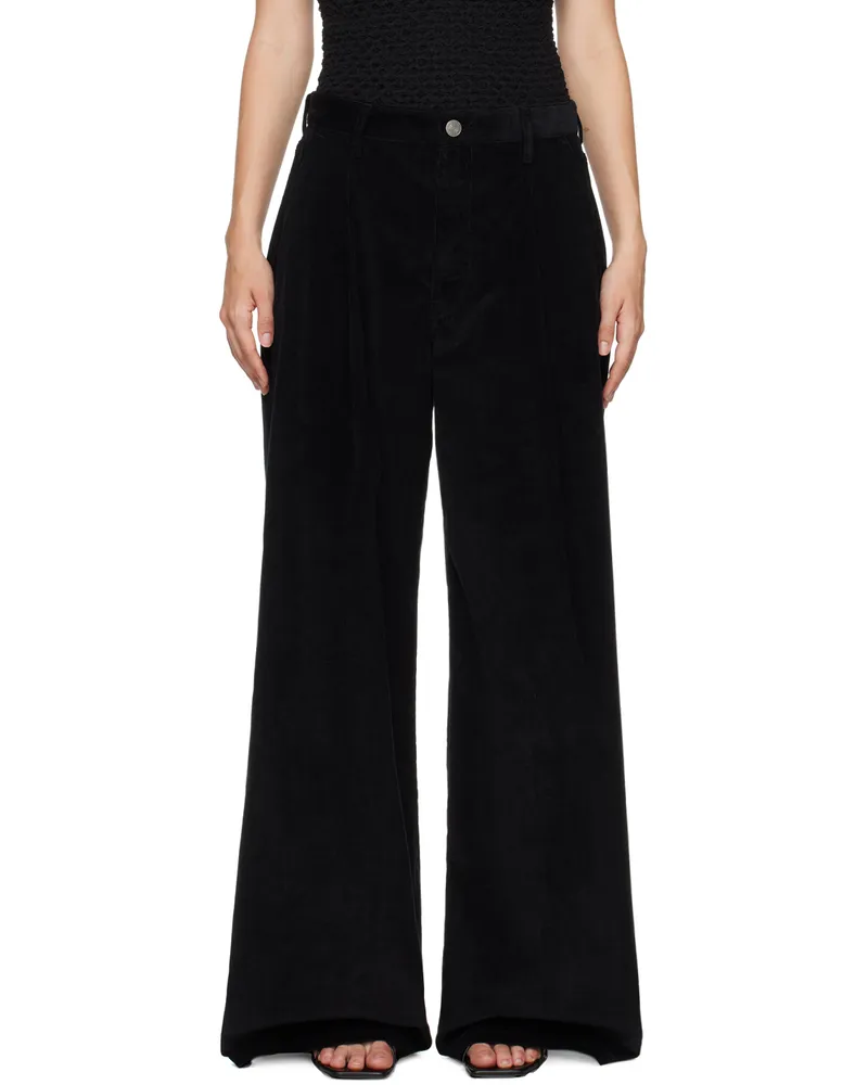 Frame Denim Black 'The Corduroy' Trousers Black