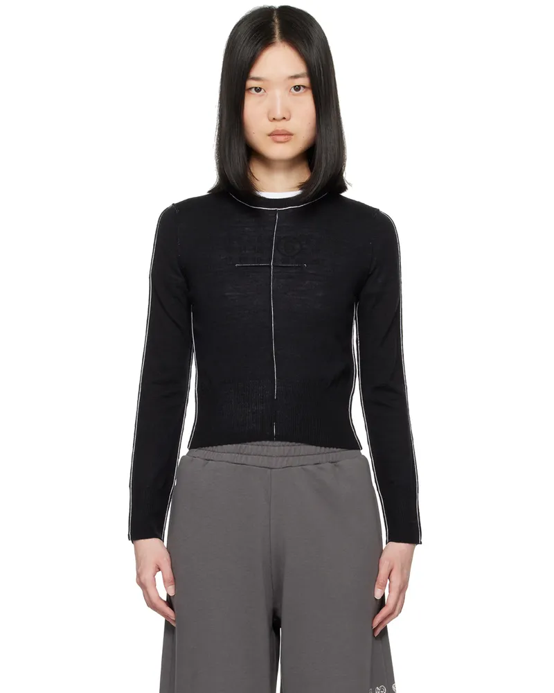 Maison Margiela Black Inverted Seam Sweater 900