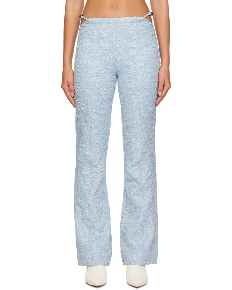 Ganni Blue Jacquard Trousers 772
