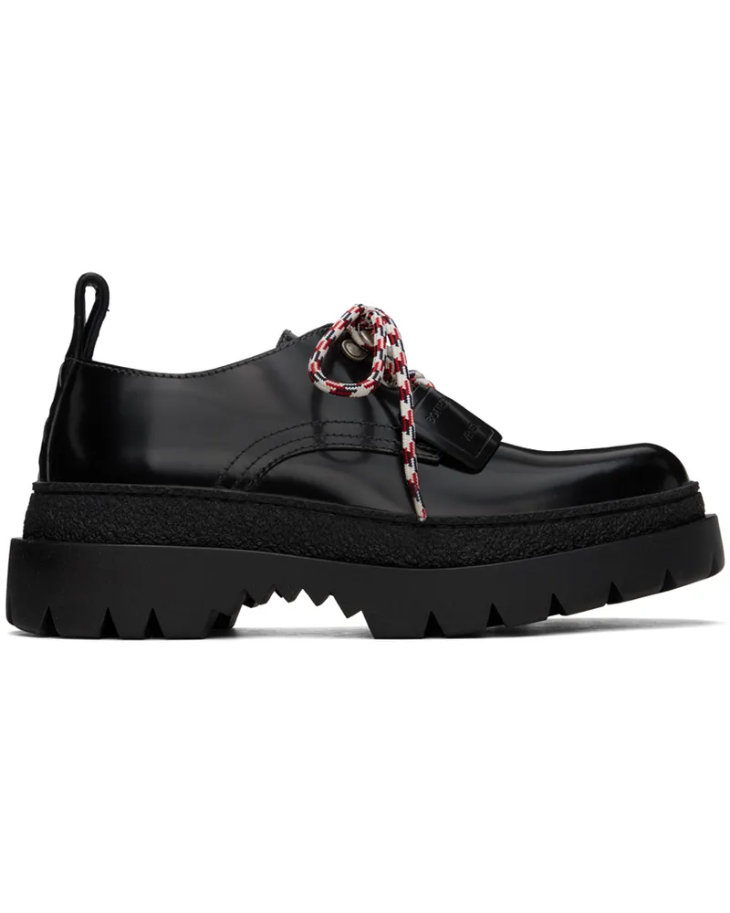 Bottega Veneta Black Highway Lace-Up Derbys 1000-black