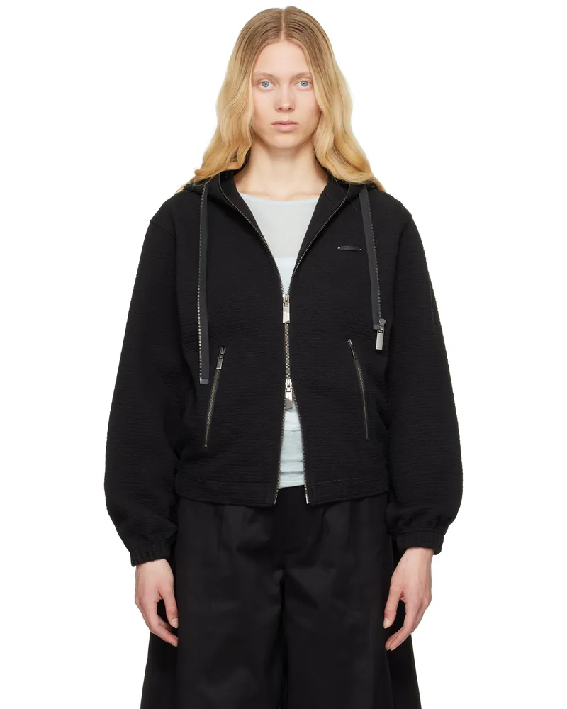 Adererror Black Realce Product. 31 Zip-Up Hoodie Black
